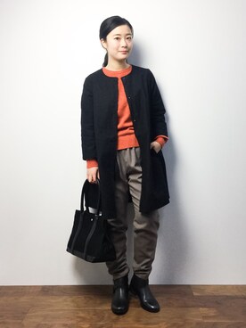 「Reene（リーネ）のアイテム」を使った、クボヤさん（レディース・157cm）の冬コーディネート