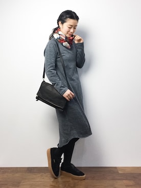 クボヤさん（レディース・157cm）の冬コーディネート