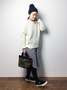 クボヤさん（レディース・157cm）の冬コーディネート