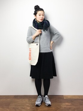 クボヤさん（レディース・157cm）の冬コーディネート