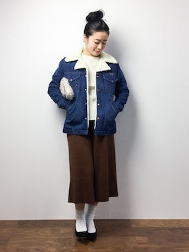 クボヤさん（レディース・157cm）の冬コーディネート