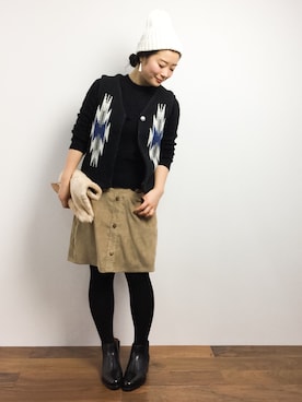 「import shoes（インポートシューズ）のアイテム」を使った、クボヤさん（レディース・157cm）の冬コーディネート