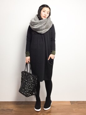 クボヤさん（レディース・157cm）の冬コーディネート