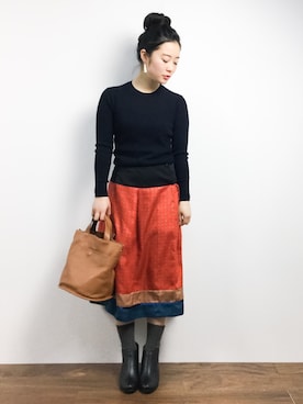 クボヤさん（レディース・157cm）の冬コーディネート