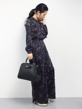 「ROSE BUD（ローズバッド）のアイテム（つなぎ/オールインワン）」を使った、クボヤさん（レディース・157cm）の冬コーディネート