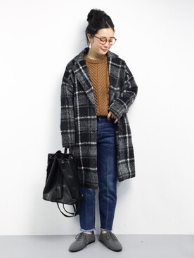 クボヤさん（レディース・157cm）の冬コーディネート
