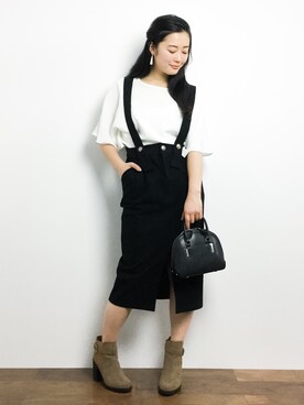 「PLAIN CLOTHING（プレーンクロージング）のアイテム（ワンピース/ドレス）」を使った、クボヤさん（レディース・157cm）の冬コーディネート