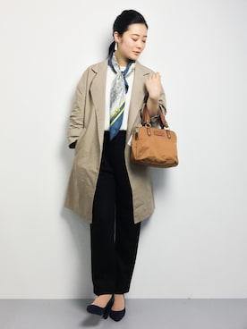 「Ameri（アメリ）のアイテム（ニット/セーター）」を使った、クボヤさん（レディース・157cm）の冬コーディネート