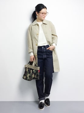 「Scye（サイ）のアイテム（パンツ）」を使った、クボヤさん（レディース・157cm）の冬コーディネート