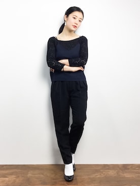 クボヤさん（レディース・157cm）の冬コーディネート