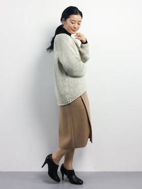 クボヤさん（レディース・157cm）の冬コーディネート