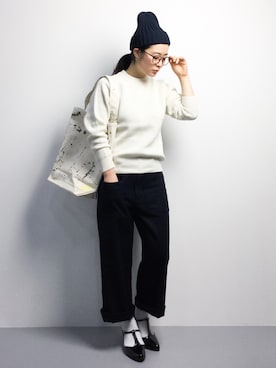 「ORCIVAL（オーシバル）のアイテム」を使った、クボヤさん（レディース・157cm）の冬コーディネート