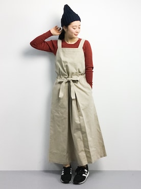 「Steven Alan（スティーブンアラン）のアイテム（ワンピース/ドレス）」を使った、クボヤさん（レディース・157cm）の冬コーディネート