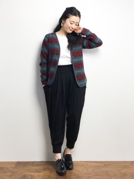 「Cul de Sac（カルデサック）のアイテム」を使った、クボヤさん（レディース・157cm）の春コーディネート