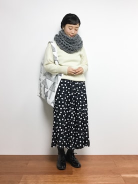 「ツリー」｜クボヤさん（レディース・157cm）の秋コーディネート