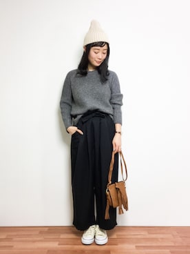 クボヤさん（レディース・157cm）の冬コーディネート