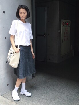 「DEMARCOLAB（デマルコラブ）のアイテム」を使った、Nabi.Hさん（レディース・165cm）の春コーディネート