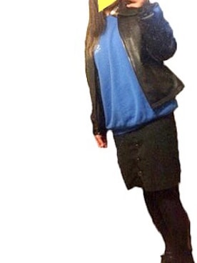 「united arrows」｜「アイテム（ライダースジャケット）」を使った、うみこさん（レディース・156cm）の春コーディネート