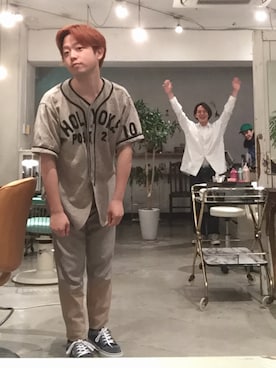 「sunsea」｜「アイテム（キャップ）」を使った、KOHNOさん（メンズ・162cm）の夏コーディネート
