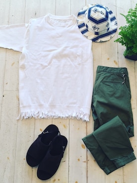 「430（フォーサーティ）のアイテム（シューズ）」を使った、Emi さん（メンズ・165cm）の春コーディネート