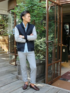 「JOURNAL STANDARD relume（ジャーナルスタンダード　レリューム）のアイテム（スタジャン）」を使った、hirokiさん（メンズ・175cm）の秋コーディネート