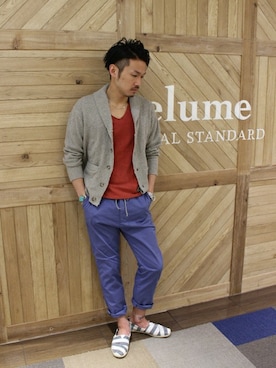 「JOURNAL STANDARD relume（ジャーナルスタンダード　レリューム）のアイテム（その他シューズ）」を使った、hirokiさん（メンズ・175cm）の春コーディネート