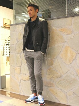 「JOURNAL STANDARD relume（ジャーナルスタンダード　レリューム）のアイテム（ライダースジャケット）」を使った、hirokiさん（メンズ・175cm）の秋コーディネート