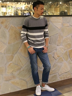 「カシミヤ」｜hirokiさん（メンズ・175cm）の冬コーディネート