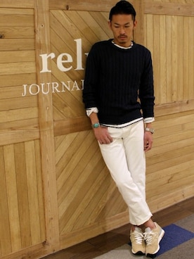 「カシミヤ」｜hirokiさん（メンズ・175cm）の冬コーディネート