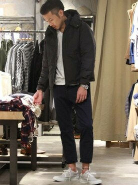 「タイムセール」｜「アイテム（ジャケット/アウター）」を使った、hirokiさん（メンズ・175cm）の冬コーディネート