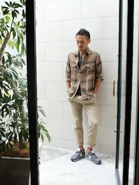 「Saucony（サッカニー）のアイテム」を使った、hirokiさん（メンズ・175cm）の秋コーディネート