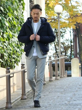 「JOURNAL STANDARD relume（ジャーナルスタンダード　レリューム）のアイテム（テーラードジャケット）」を使った、hirokiさん（メンズ・175cm）の冬コーディネート