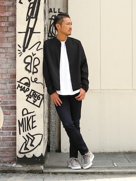 「JOURNAL STANDARD relume（ジャーナルスタンダード　レリューム）のアイテム（MA-1）」を使った、hirokiさん（メンズ・175cm）の秋コーディネート
