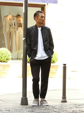 「JOURNAL STANDARD relume（ジャーナルスタンダード　レリューム）のアイテム（MA-1）」を使った、hirokiさん（メンズ・175cm）の秋コーディネート