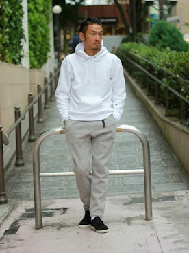 「ROKX（ロックス）のアイテム（パンツ）」を使った、hirokiさん（メンズ・175cm）の秋コーディネート
