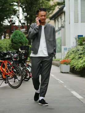 「JOURNAL STANDARD relume（ジャーナルスタンダード　レリューム）のアイテム（MA-1）」を使った、hirokiさん（メンズ・175cm）の秋コーディネート