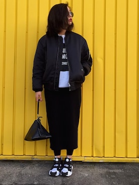 「G.V.G.V.（ジーヴィージーヴィー）のアイテム（ブルゾン）」を使った、0703maiさん（レディース・158cm）の冬コーディネート