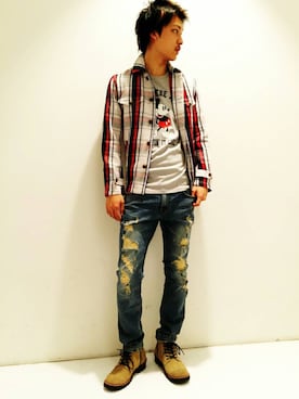 「ミッキーT」｜「アイテム（ブルゾン）」を使った、RYOSUKE.Yさん（メンズ・168cm）の春コーディネート