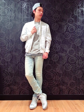 「仙台」｜「アイテム（MA-1）」を使った、RYOSUKE.Yさん（メンズ・168cm）の春コーディネート
