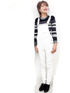 「MOUSSY（マウジー）のアイテム（リング、シルバー系）」を使った、momocoさん（レディース・163cm）の冬コーディネート