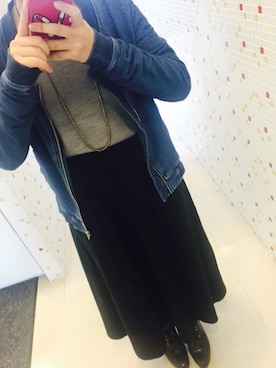 「one way（ワンウェイ）のアイテム（ブーティ）」を使った、KANAさん（レディース・158cm）の秋コーディネート