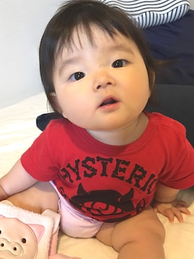 「アイテム（ロンパース、ブラック系）」を使った、nana⭐︎🌙さん（キッズ・60cm）の夏コーディネート