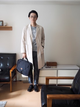「MYSTERY RANCH（ミステリーランチ）のアイテム（ビジネスバッグ）」を使った、KIRITANBOさん（メンズ・175cm）の秋コーディネート