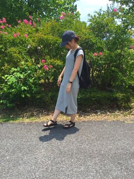 「newhattan（ニューハッタン）のWEGO/NEWHATTAN LOWキャップ（キャップ）」を使った、chinamiさん（レディース・152cm）の夏コーディネート