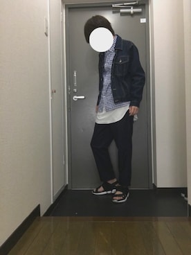 「スポサン」｜「アイテム（デニムジャケット）」を使った、かいとんさん（メンズ・165cm）の春コーディネート