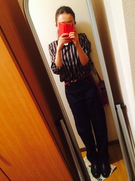 「テーパードデニム」｜マンゴーパインソースさん（レディース・158cm）の夏コーディネート