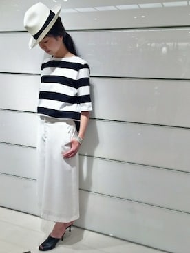 「IENA（イエナ）のアイテム（帽子）」を使った、Danさん（レディース・162cm）の春コーディネート