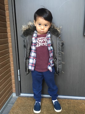AOさん（キッズ・100cm）の冬コーディネート