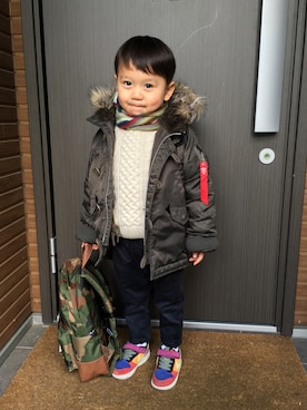 AOさん（キッズ・100cm）の冬コーディネート