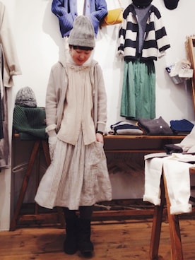 「白タートルネック」｜YARRA吉祥寺店さん（レディース・155cm）の冬コーディネート